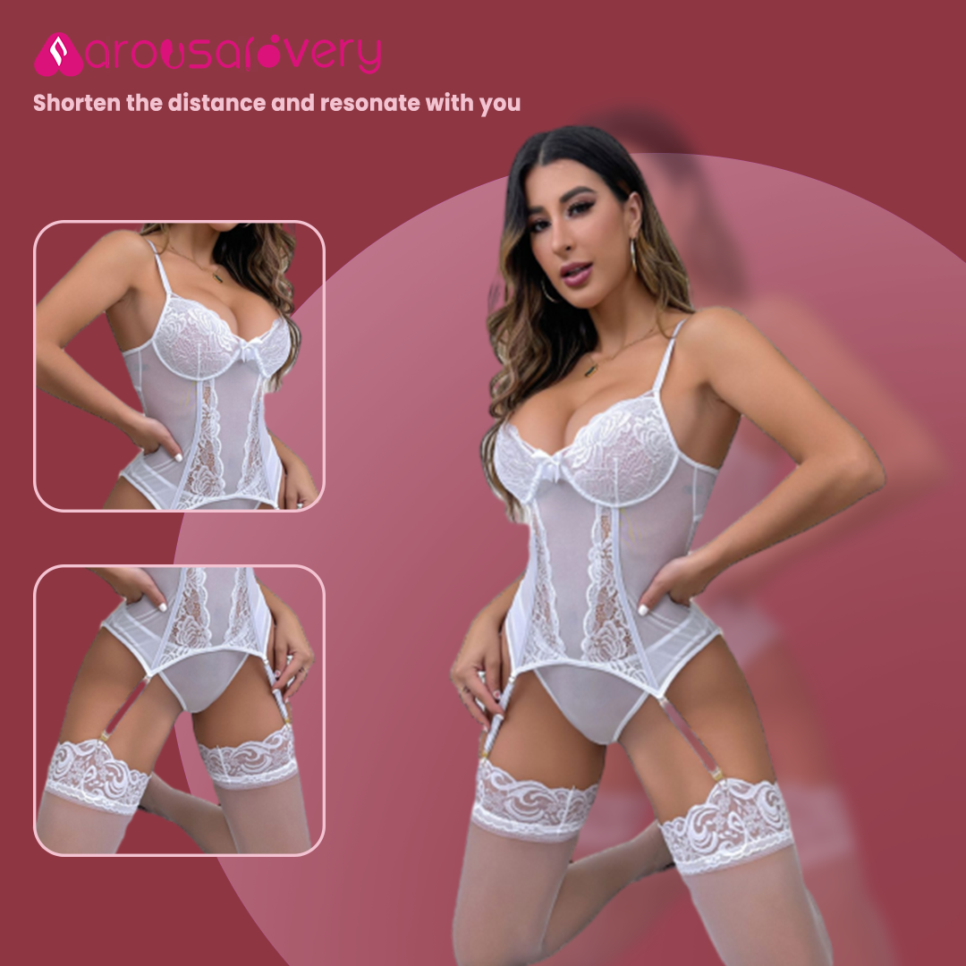 arousalovery-Crotchless Cut-Out Spicy lingerie garter sexy lingerie
