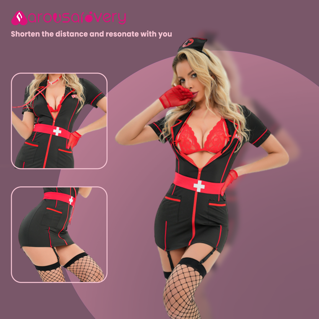 arousalovery-Flirty Spicy lingerie Sexy Medical  Nurse Costume